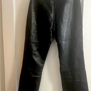 Black, real leather vintage pants